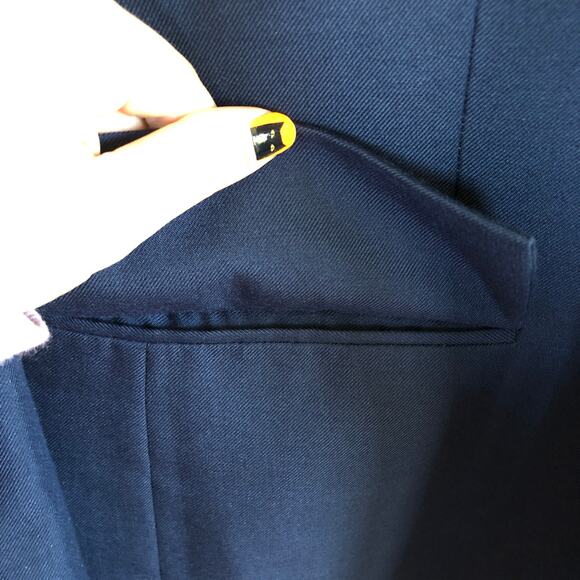 Vintage Authentic Air Force Blue Blazer American Craftsman 40S M Made In USA - Picture 5 of 11